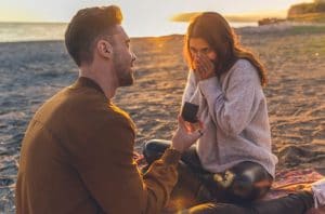 Surprise her on beach